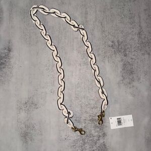 Coach Leather Covered Chain Strap Chalk C8314 NWT $295 retail